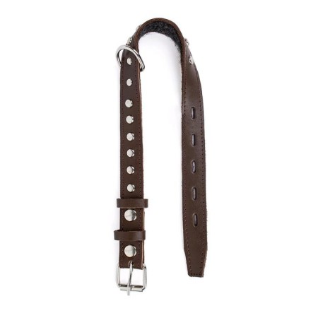 Leather collar with a lining decorated "Zononic", Osh 25-52 x 2.5 cm, mix of flowers-2