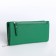 Women's wallet with lightning, green color
