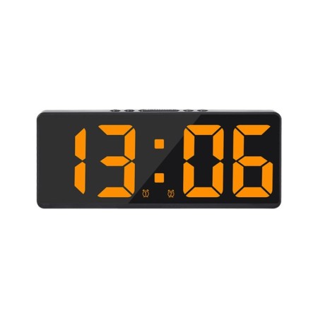 Clock - Electronic desktop an alarm clock with a thermometer, calendar, 15 x 6.3 cm, aaa, USB-1