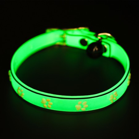Collar "paws", 28 x 1 cm, Osh 18-24 cm, transparent/white-6