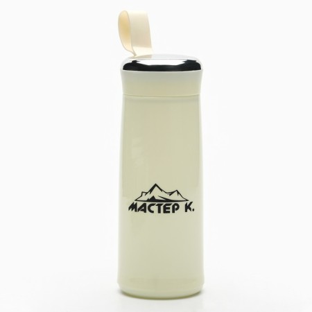 Water bottle, 400 ml, "Master K", glass, yellow