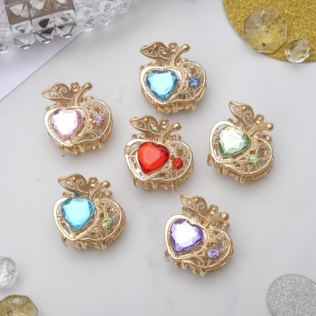 Hair crab "Arfa" apple, 2.3 cm, gold mix-1