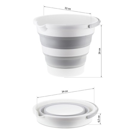Fighting bucket "Flex", 10 l, 32 × 34 × 26 cm, smoky color-1