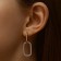 Earrings with rhinestones Xuping lady, white color in pink gold