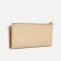 Women's wallet on the button, beige color