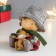 Polystone souvenir "Girl in a gray cap with a deer" 7.5x8.5x9.5 cm
