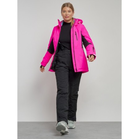 Ski suit female winter, size 46, pink color-11