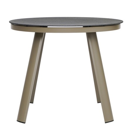 Dining table LEIF, 900 × 900 × 750 mm, gray-beige color-3