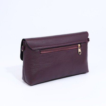 Magneta bag, long belt, purple color-2