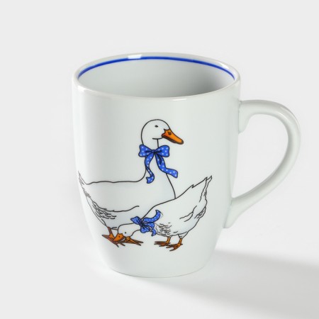Porcelain set for breakfast "geese", 3 items-3