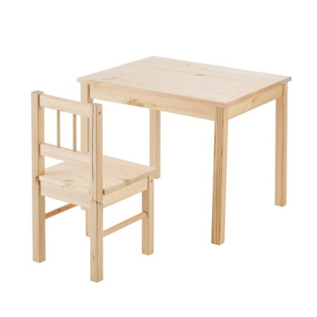 Table and chair set of svala, a massif pine-3