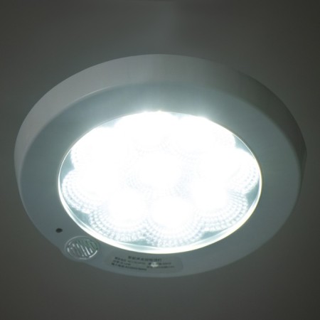 Lamp with the sound sensor "Lira" LED 8W white 21x21x2.5 cm-2