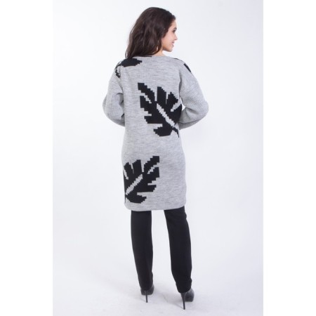 Cardigan female, size 42, gray color-6