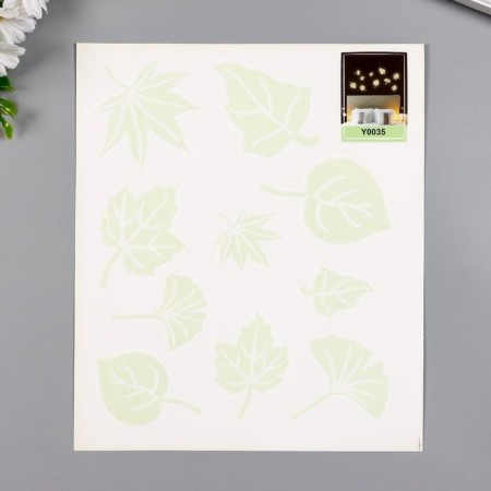 Plastic sticker phosphorus "leaves" 21x29.7 cm-1