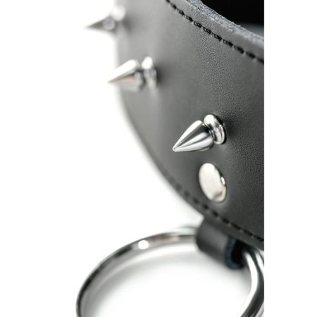 Toyfa Theater collar, leather, with spikes, 44 cm-4