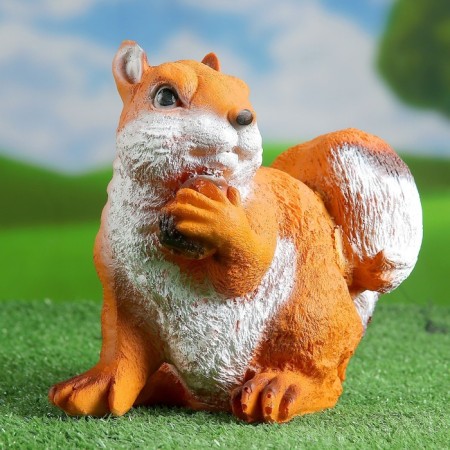 Garden figure "Squirrel with acorns" 24cm