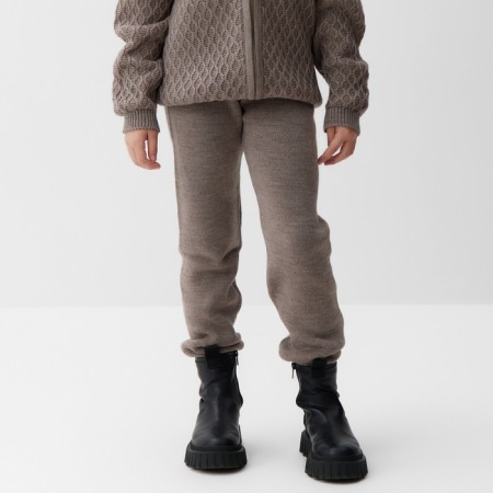 Children's pants minku, brown color, height 140 cm
