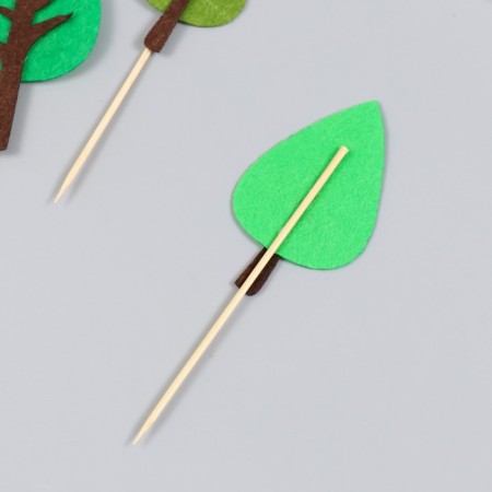 Decor for the creativity of felt "Figure Trees" set 3 pcs h = 6.5, 8, 11 cm-2