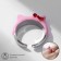 Ring "Montstrik" ears with a bow, pink color in silver, dimensionless