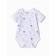 Body baby with a short sleeve "Giraffes", white/blue color, height 80