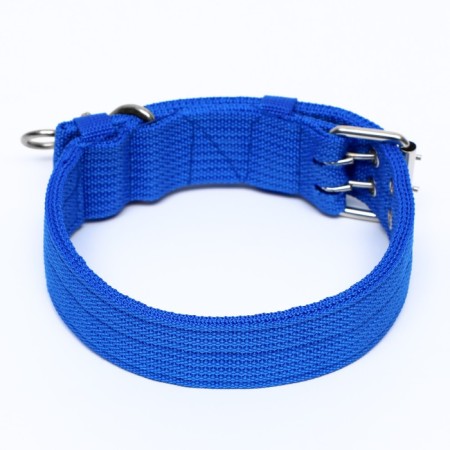 Four-layer collar with a swivel, 65 x 4 cm, Osh 54-60 cm, polyester, blue-1