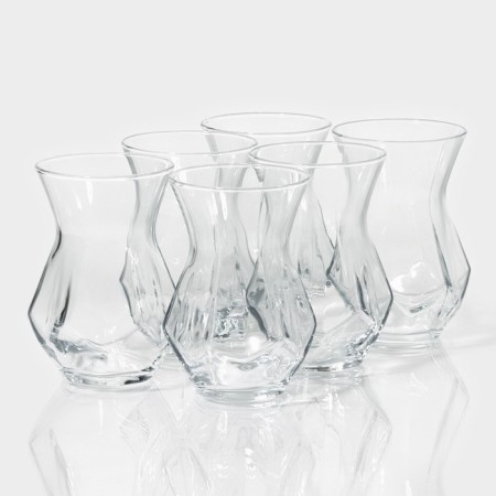 A set of glass glasses Armuda Alya, 165 ml, 6.1 × 9.5 cm, 6 pcs