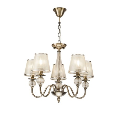Caustra Freya FR2685PL-05BZ Inessa, 595x595x1560 mm, E14, 5x40W, antique bronze color