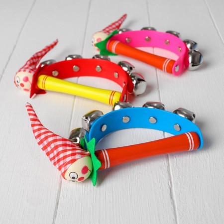 Toy musical tambourine "Beasts" with bells, mix-3