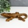 Souvenir Polystone "Golden Lizard with Geometric Patterns" 5.5x15.5x22 cm
