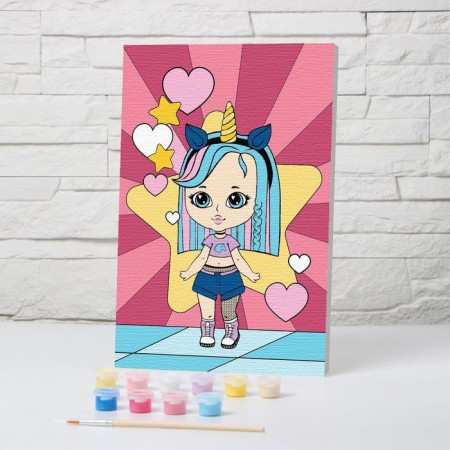 Picture on numbers for children "Lily", 20 x 30 cm-1