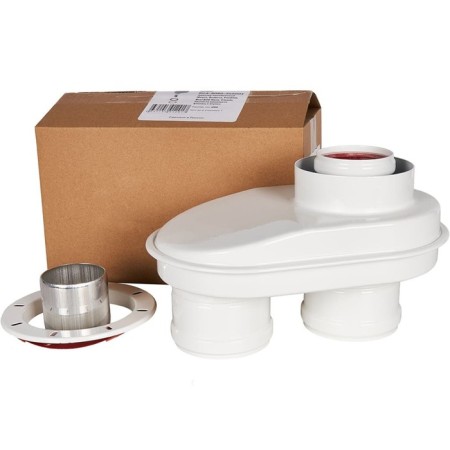 The chimney element Rommer RCA-8080-240002, adapter monobl., D = 80/80mm, sleeve d = 60mm, l = 50mm-6