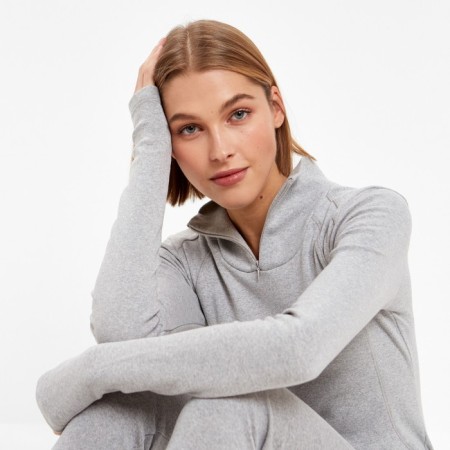 Women's thermal underwear (longshit, leggings) minku color gray melange, size 42-11