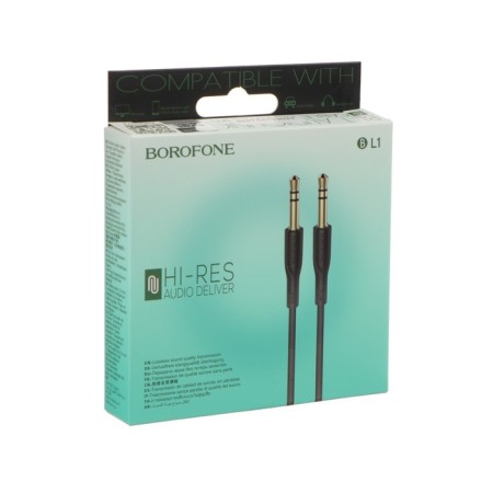 Audio Borofone BL1, Jack 3.5 mm (M) -Jack 3.5 mm (M), TPE braid, 1 m, black-3