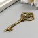 Decor Metal for creativity "Key with crown" under brass (G0111) 8x3 cm