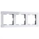 Frame W0032701, 3 Acrylic sockets, white