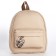 School backpack of artificial leather with pocket What that 27x23x10 cm