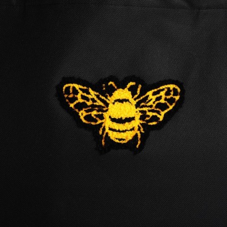 Textile chover with embroidery Bee, 40x35 cm, black-4