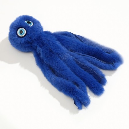 A toy for cats "octopuses" from artificial fur, up to 19 cm, blue-3