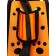 The folding bag is large, the oxford material, 42 x 30 x 25 cm, orange
