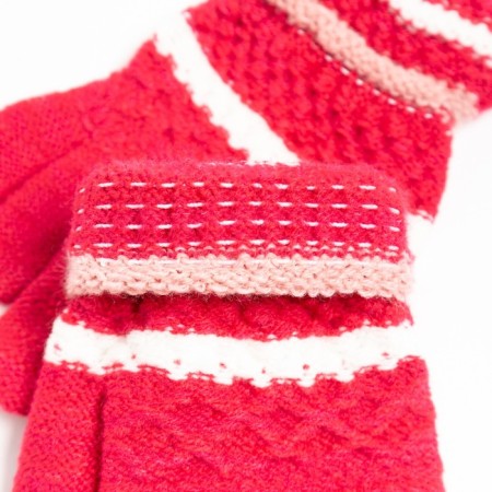Baby gloves, pink color, size 15 (7-8 years)-2