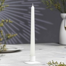 Antique candle, 2.2x 25 cm, lacquered white