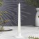 Antique candle, 2.2x 25 cm, lacquered white