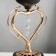 Summary Metal for 1 candle "Heart" black with gold 23x14.5x9.8 cm