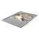 Kitchen sink "Vladiks", cut, with a siphon, 66x48 cm, right, stainless steel 0.6 mm