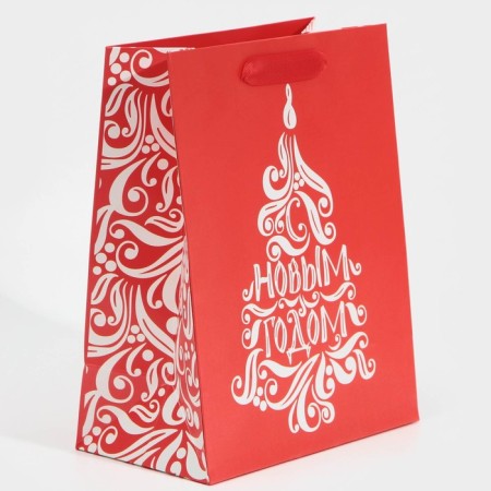 Laminated vertical “painted Christmas tree”, MS 18 x 23 x 10 cm, New Year-1