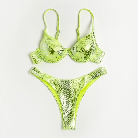 Swimsuit female separate minku color green, size 48-7