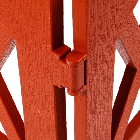 Decorative fence, 35 × 232 cm, 4 sections, plastic, terracotta, Modern, Greengo-10