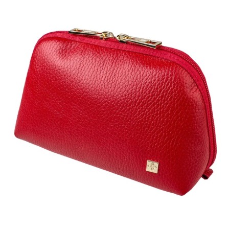 Cosmetic bag with lightning, red color