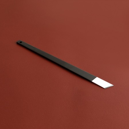 Knife for working with skin, mowed blade, 12.5 × 1 cm, black color