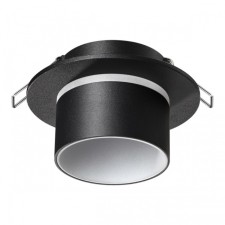 Lamp built -in Novotech. Lirio, 9W, GU10, 60x98x98 mm, black color